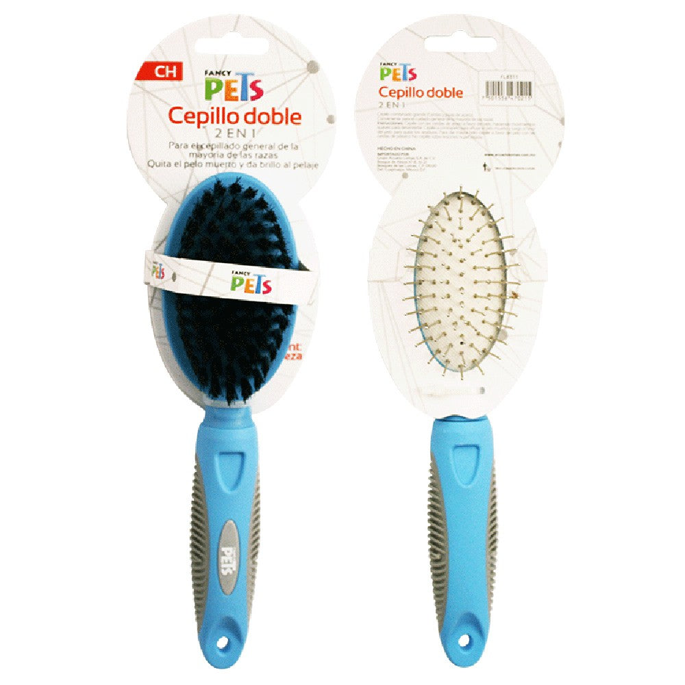 Cepillo Doble Para Perros Y Gatos Fancy Pets, Estética, Fancy Pets, Mister Mascotas Cepillo Doble Para Perros Y Gatos Fancy Pets, Estética, Fancy Pets, Mister Mascotas
